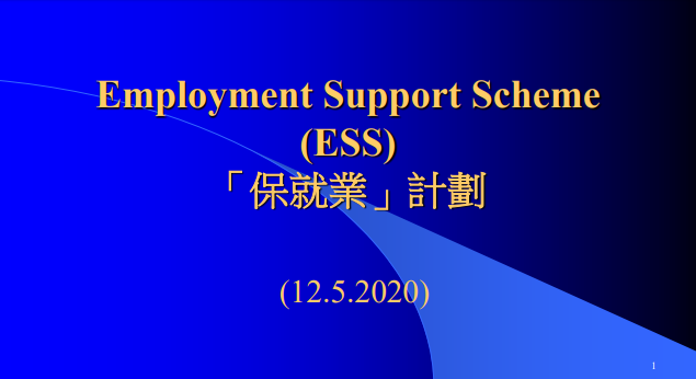 Employment Support Scheme (ESS), May 2020
