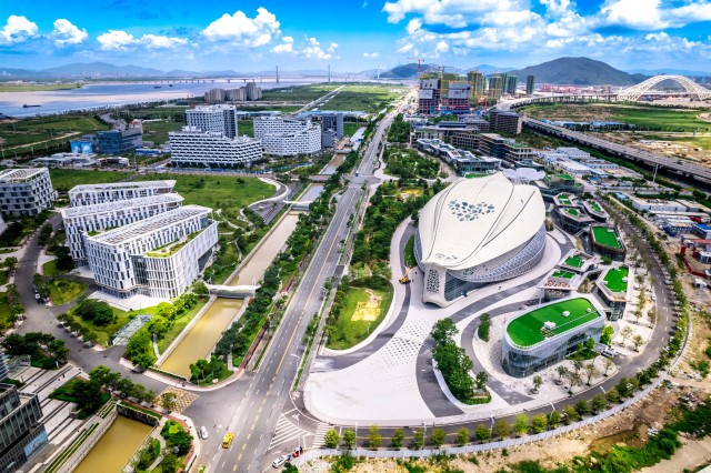 The Guangdong-Macao Traditional Chinese Medicine Science and Technology Industrial Park located in Hengqin (Source: Hengqin Guangdong-Macao In-depth Cooperation Zone Executive Committee)